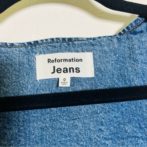 REFORMATION Dionne Stretch-Denim Mini Dress - Picture 5 of 8